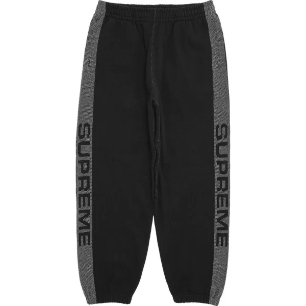 Jacquard Stripe Supreme Sweatpant Black