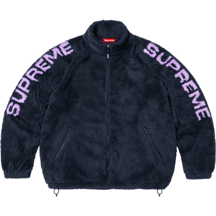 Shoulder Logo Fleece Navy Supreme Jacket