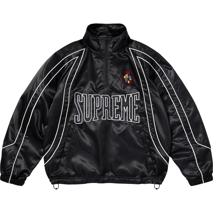 Logo Satin Piping Black Supreme Jacket