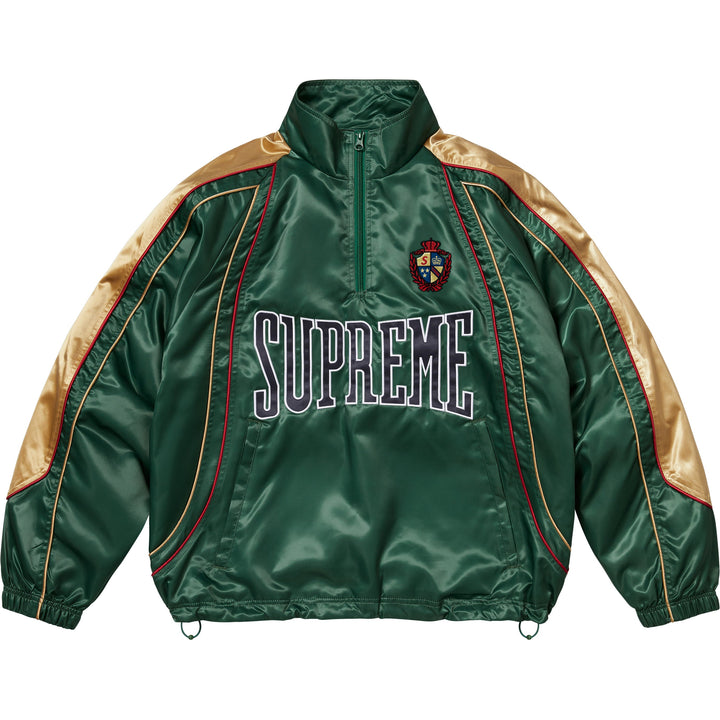 Logo Satin Piping Green Supreme Jacket