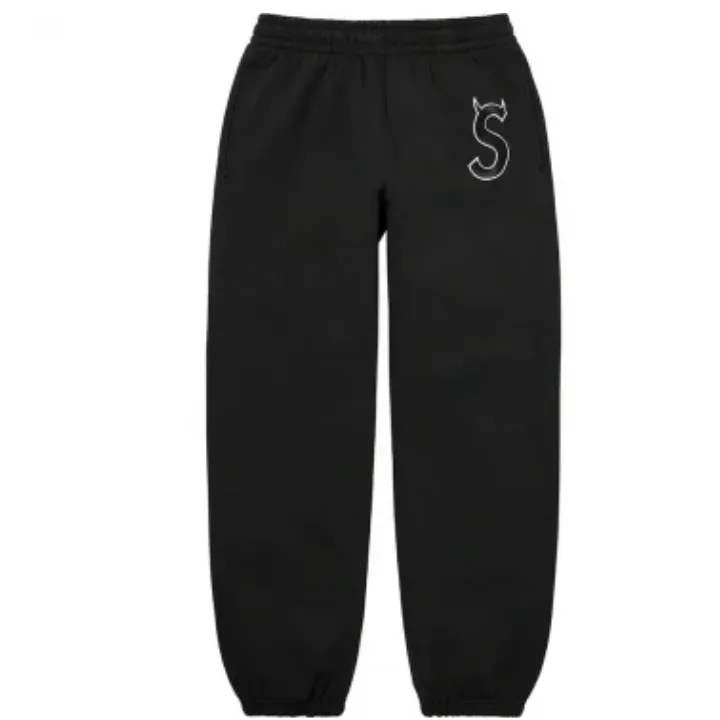 S Logo Supreme Sweatpant Black